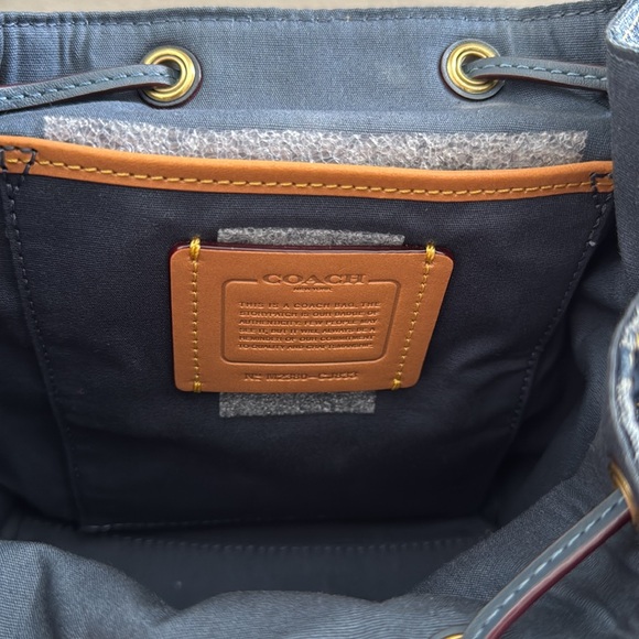 COACH Riya Backpack 21 In Signature Denim - Picture 8 of 10